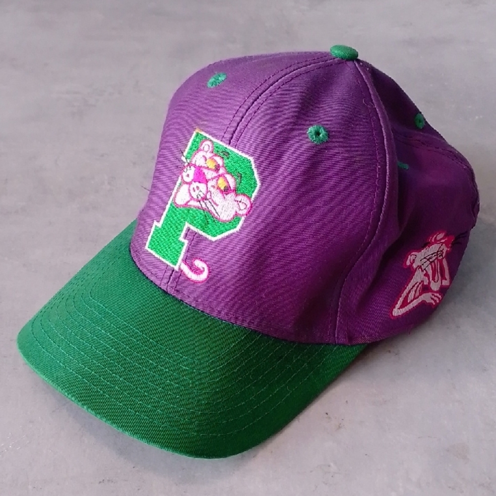 Vintage 1993 Pink Panther Embroidered Snap Back Hat
